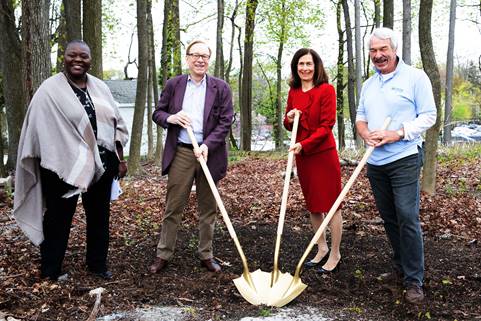 Posed picture of a Habitat Nassau County Groundbreaking